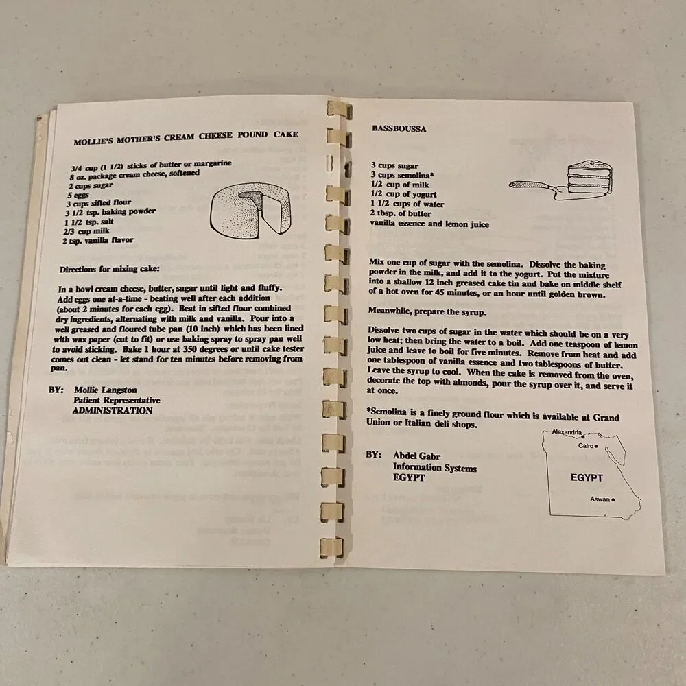 Barnert Family International Cookbook 1994 Barnert Hospital Paterson NJ Spiral